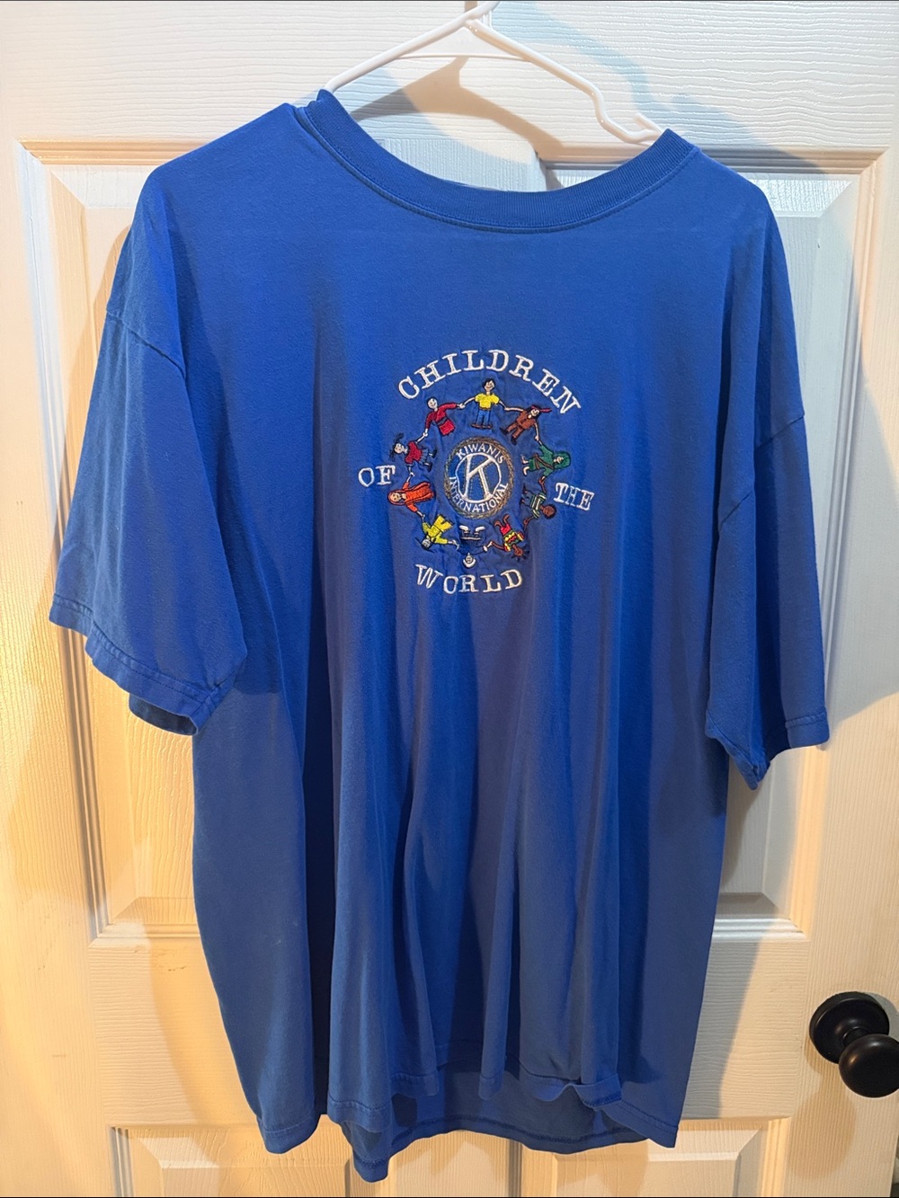 Blue "Children of the World" Graphic T-Shirt - Men's Casual Tee